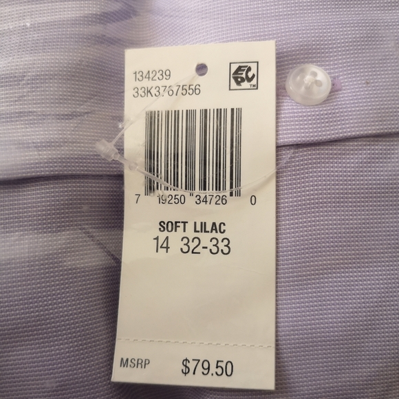 NWT Men's Calvin Klein Dress Shirt, 14 Small 32/33 - Picture 4 of 4